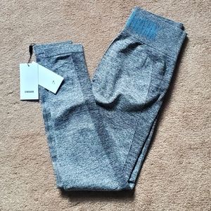 NWT Gymshark High Waisted Flex Charcoal Marl Smokey Teal Large